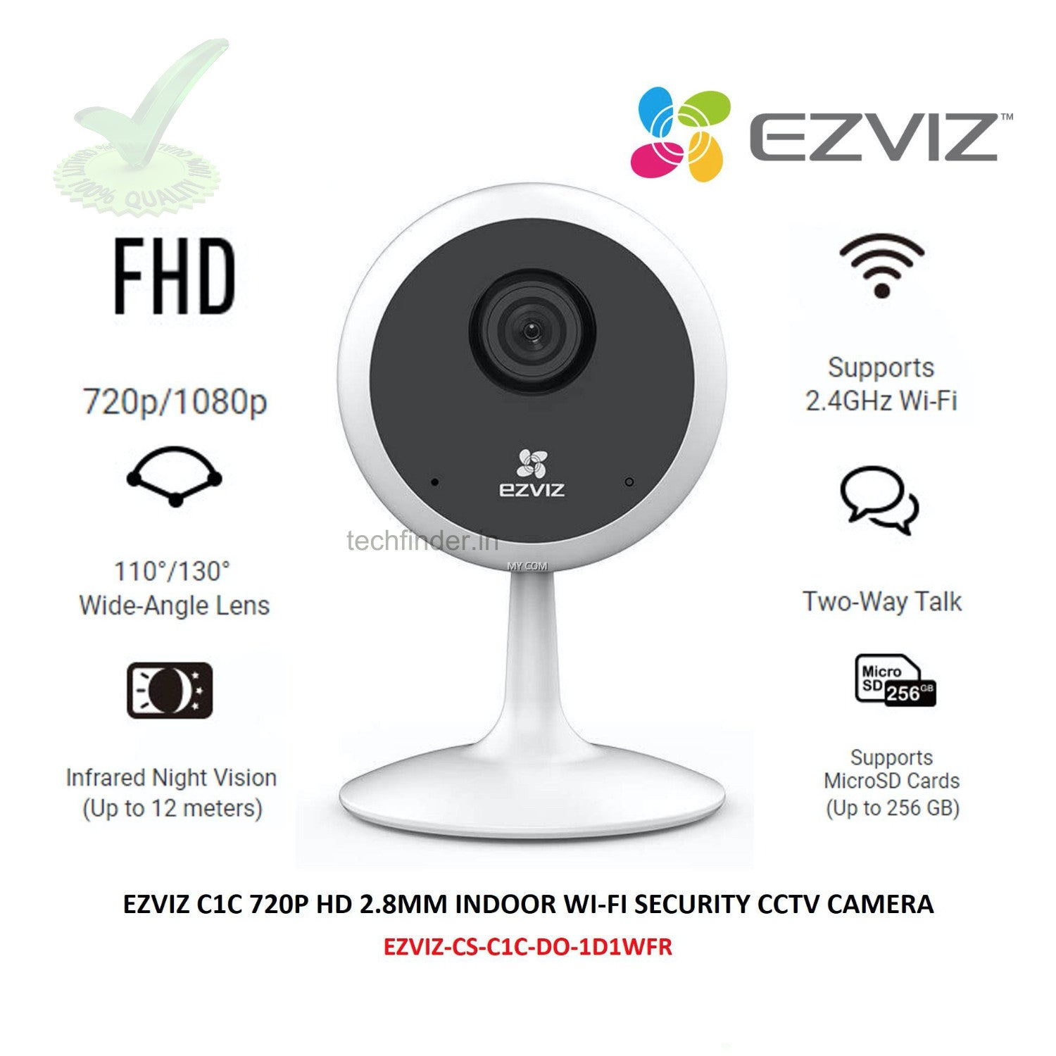Hikvision Ezviz C1C 1080p HD Resolution Indoor Wi-Fi Camera Hikvision Ezviz C1C 1080p HD Resolution Indoor Wi-Fi Camera